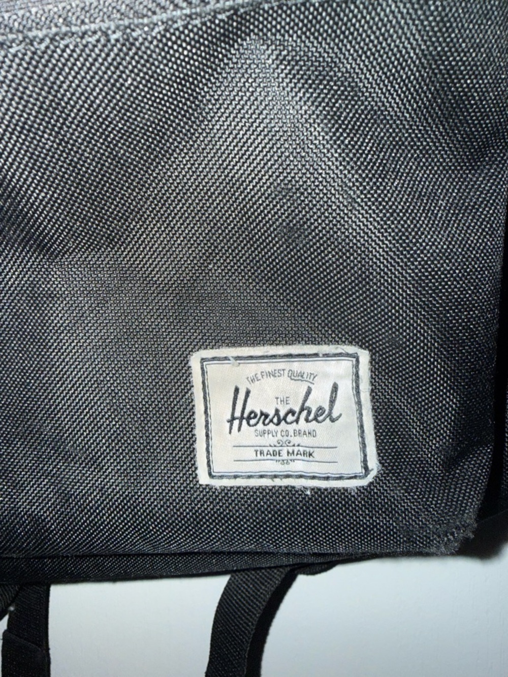 Herschel Supply Company Black Men's Backpack with White Logo Patch